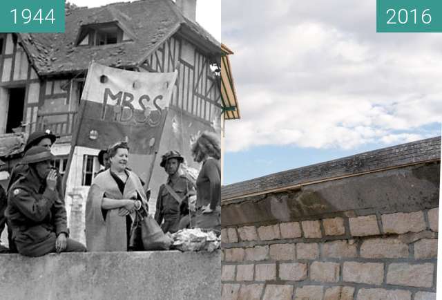 Vorher-Nachher-Bild von Villa "Denise et Roger" am Juno Beach (2) zwischen 06.06.1944 und 22.10.2016