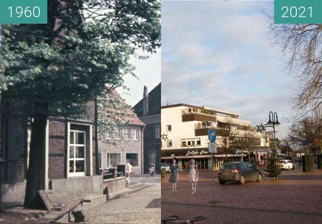 Before-and-after picture of Kirchhellen, Johann-Breuker-Platz  Hauptstr  Markt between 1959 and 2021-Jan-01