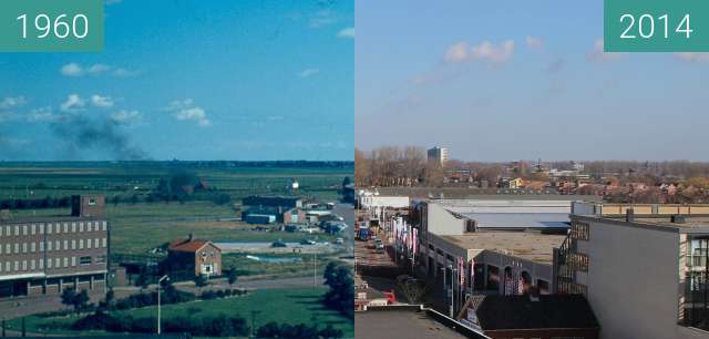 Before-and-after picture of Koedijkerstraat between 1960 and 2014-Mar-05