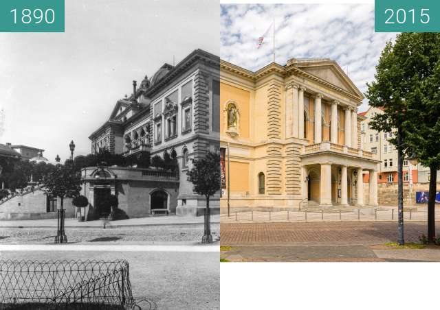 Image avant-après de Oper Halle entre 1890 et 11 juil. 2015