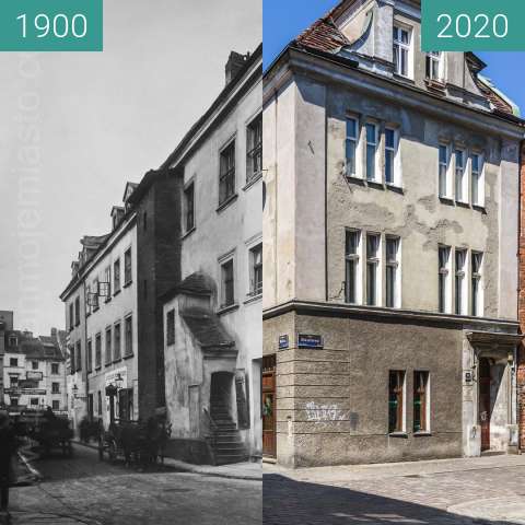 Vorher-Nachher-Bild von Ulica Woźna zwischen 1900 und 06.05.2020