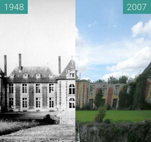 Image avant-après de Chateau de Coupvray entre 1948 et 21 juil. 2007