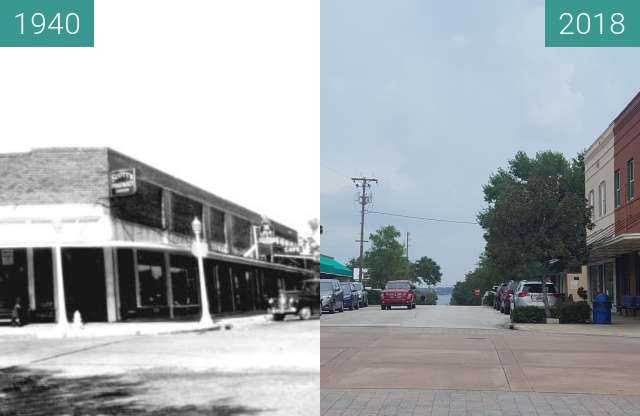 Vorher-Nachher-Bild von Business District Downtown Clermont, Florida zwischen 1940 und 14.08.2018