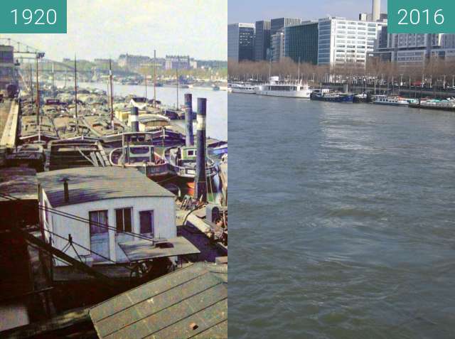 Image avant-après de Pont de Bercy entre 1920 et 14 mars 2016