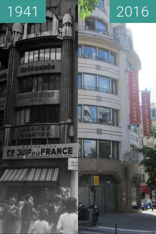 Image avant-après de Palais Berlitz (German Occupation) entre 1 sep. 1941 et 24 juin 2016