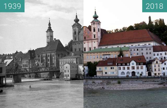 Vorher-Nachher-Bild von Michaelkirche zwischen 1939 und 16.08.2018