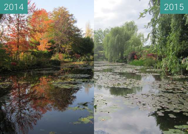 Before-and-after picture of Giverny between 2014-Nov-01 and 2015-May-25