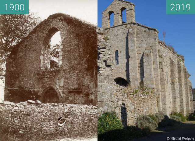 Image avant-après de Chapelle des Templiers entre 1900 et 16 sep. 2019