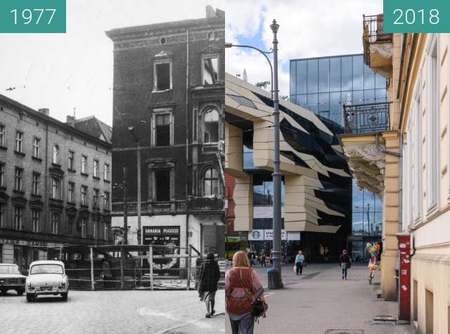 Vorher-Nachher-Bild von Aleje Marcinkowskiego zwischen 1977 und 2018