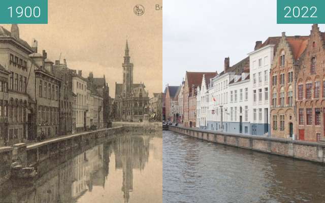 Before-and-after picture of Spiegelrei between 1900 and 10/2022