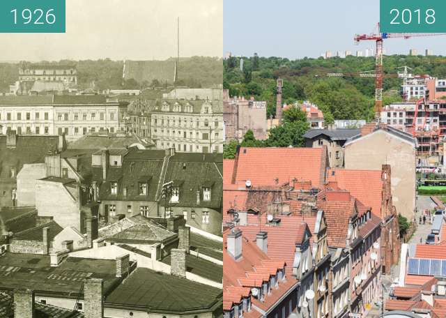 Vorher-Nachher-Bild von Widok z wieży ratuszowej zwischen 1926 und 2018