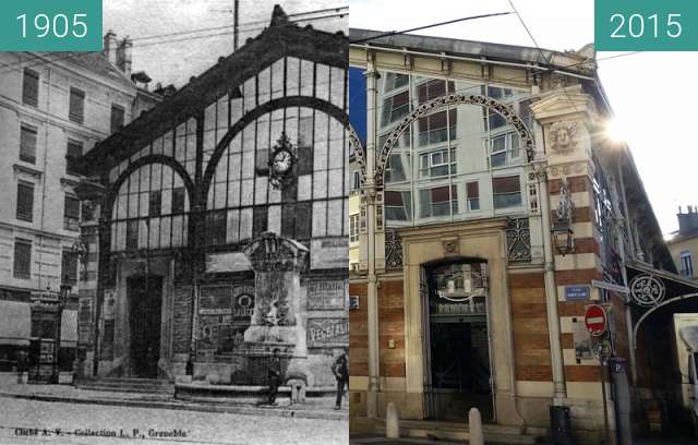 Image avant-après de Grenoble | Place Sainte Claire (1905) entre 1905 et 2015