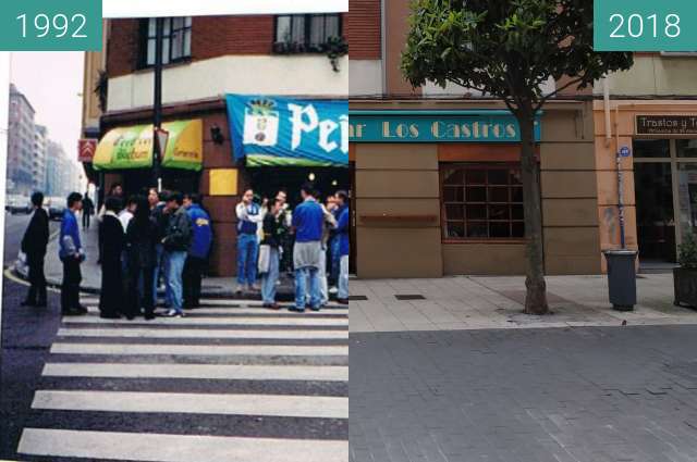 Vorher-Nachher-Bild von Cervecería Bochum en Oviedo zwischen 1992 und 30.05.2018