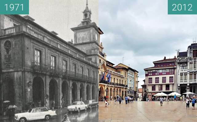 Vorher-Nachher-Bild von Ayuntamiento de Oviedo / Oviedo's city Hall zwischen 1971 und 2012