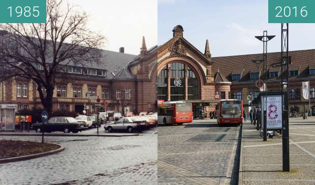 Vorher-Nachher-Bild von Hauptbahnhof zwischen 1985 und 03.2016