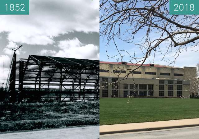 Image avant-après de Exterior Allen Field House entre 1852 et 04.2018