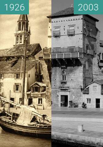 Image avant-après de Trogir, Riva, 1926, photo: Kurt Hielscher entre 1926 et 23 avr. 2003