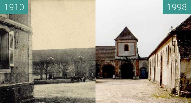 Image avant-après de grande ferme entre 1910 et 1998