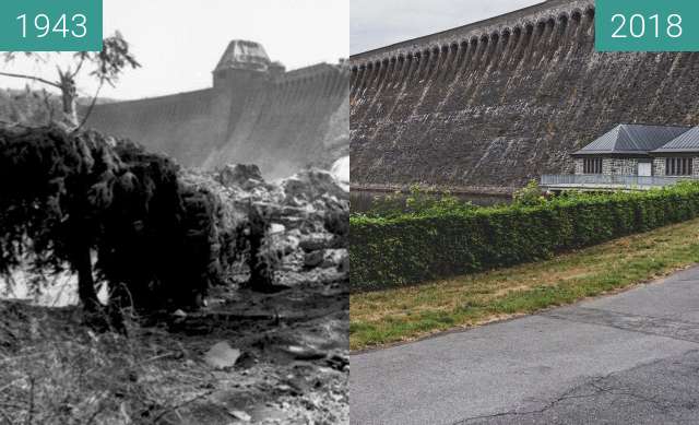 Before-and-after picture of The Dam Busters between 05/1943 and 2018-Aug-15