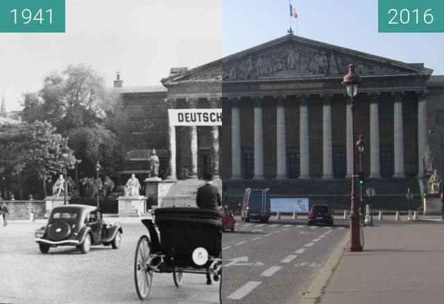 Image avant-après de Assemblée Nationale (Occupation of Paris) entre 07.1941 et 13 mars 2016