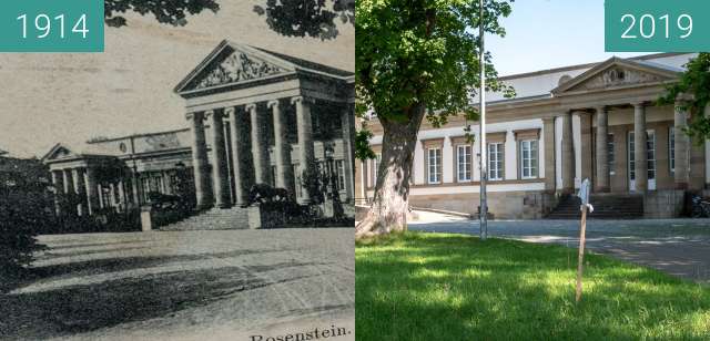 Before-and-after picture of Stuttgart - Schloss Rosenstein between 1914 and 2019-Aug-04