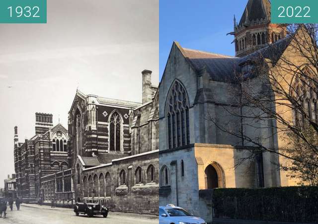 Before-and-after picture of Rugby School between 1932 and 2022