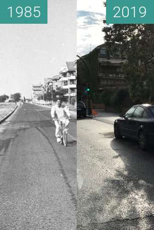 Before-and-after picture of Calle Escultor Fernandez Marquez between 1985 and 2019-Apr-01