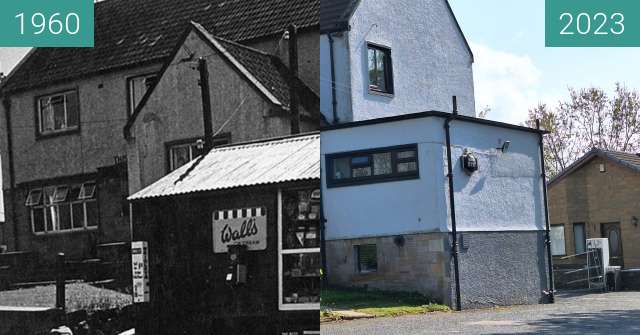 Before-and-after picture of Thistle Inn, Cumnock between 1960 and 2023-May-13