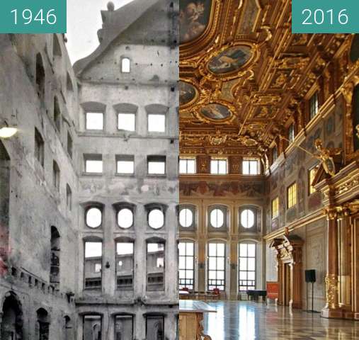 Vorher-Nachher-Bild von Golden Hall zwischen 1946 und 27.01.2016