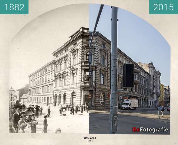 Vorher-Nachher-Bild von Abel's House zwischen 1882 und 2015