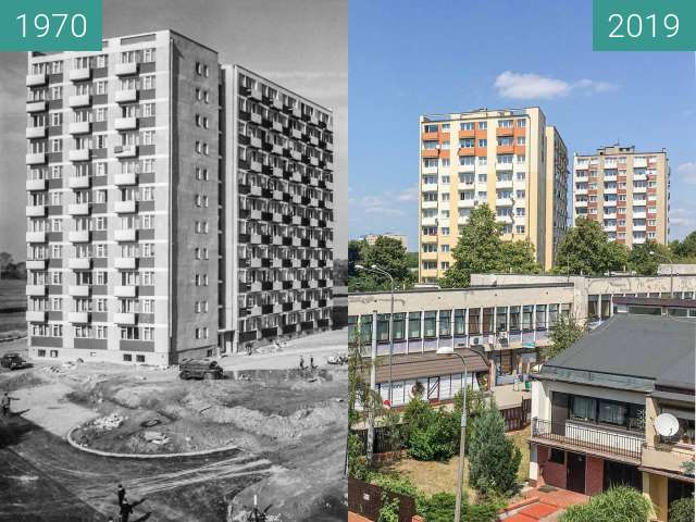 Vorher-Nachher-Bild von Ulica Szydłowska zwischen 1970 und 07.2019