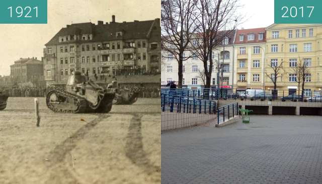 Before-and-after picture of Królowej Jadwigi between 1921 and 2017-Dec-24