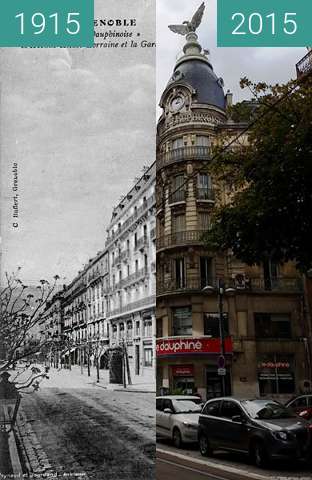 Before-and-after picture of Grenoble | La Coupole Dauphinoise  between 1915 and 2015