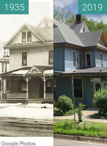 Vorher-Nachher-Bild von 1406 Tennessee, Lawrence, Kansas zwischen 22.10.1935 und 01.05.2019