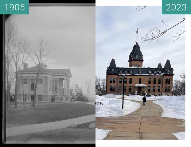 Image avant-après de Felland - Steensland and Old Main entre 1905 et 01.2023