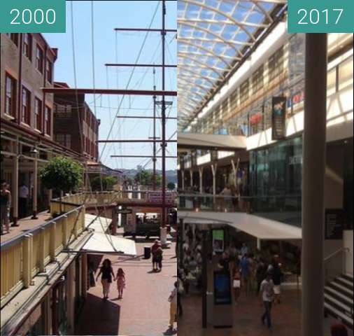 Before-and-after picture of Birkenhead Point, Drummoyne between 2000 and 2017