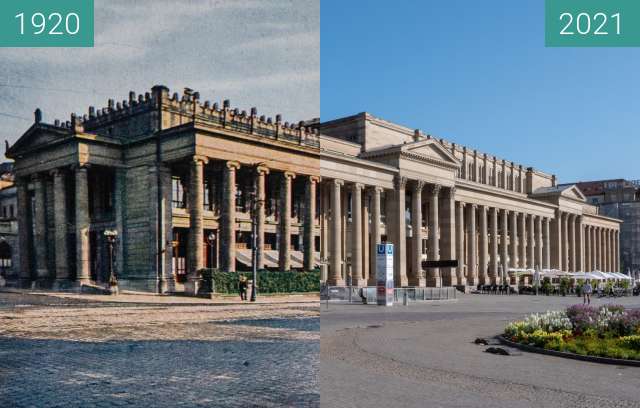 Vorher-Nachher-Bild von Stuttgart, Königsbau zwischen 1920 und 18.07.2021