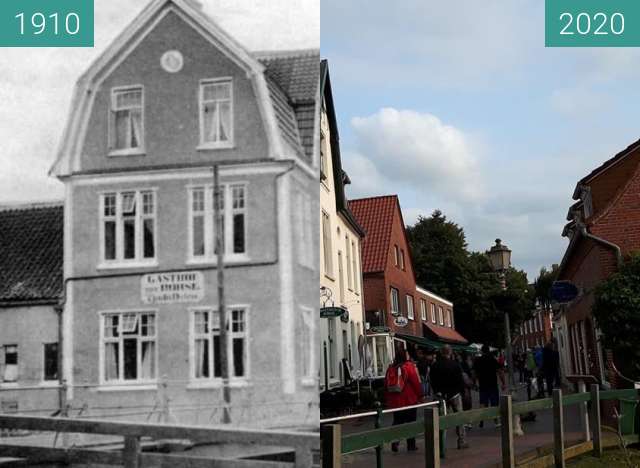 Image avant-après de Hotel Greetsieler Börse entre 1910 et 11 sep. 2020