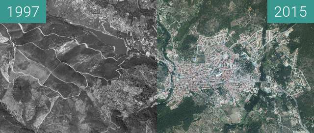 Image avant-après de Evolución urbana entre 1997 et 2015