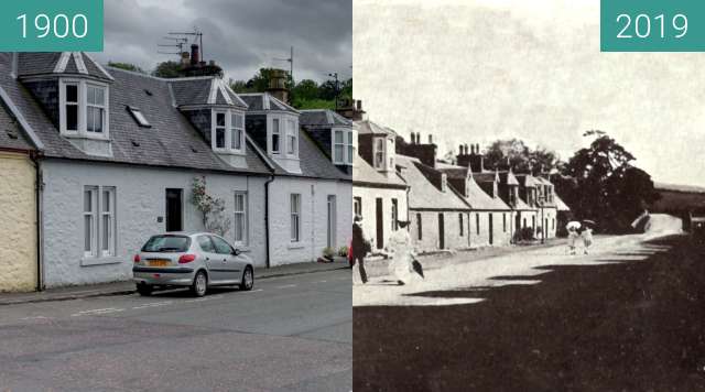 Before-and-after picture of Main Street - Dalrymple between 1900 and 2019-Mar-14