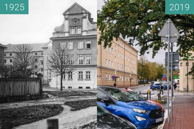 Vorher-Nachher-Bild von Ulica Nowowiejskiego zwischen 1925 und 2019