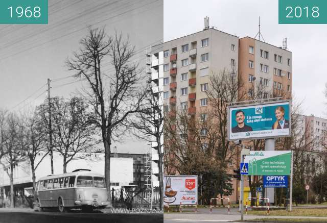 Vorher-Nachher-Bild von Ulica Wojska Polskiego zwischen 1968 und 2018