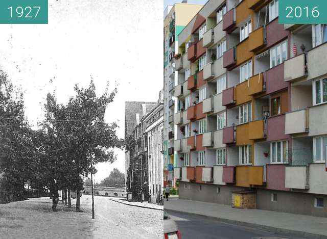 Vorher-Nachher-Bild von Konig Friedrich Platz; Primus-Palast zwischen 1927 und 2016