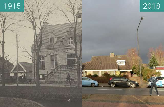 Before-and-after picture of The town hall of heerhugowaard between 1915 and 2018-Dec-10