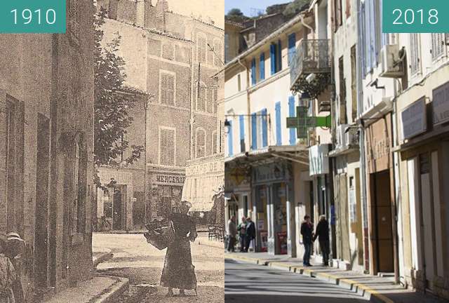 Image avant-après de Saint chamas rue de la liberté entre 1910 et 2018