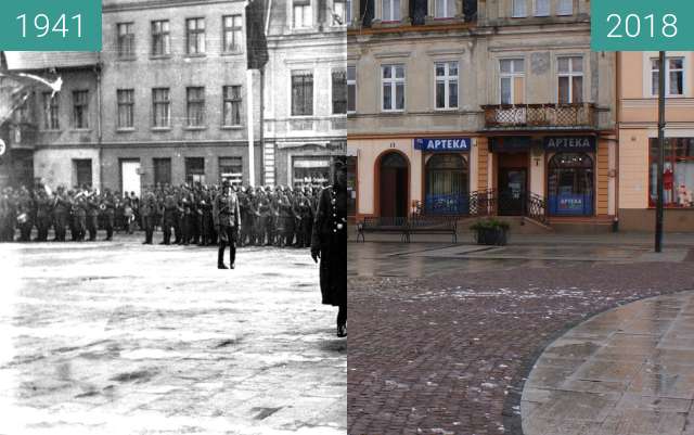 Vorher-Nachher-Bild von Wermacht in Żnin zwischen 1941 und 02.2018