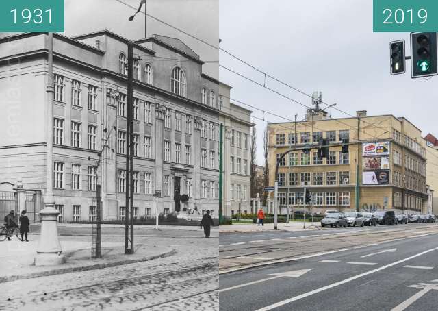 Vorher-Nachher-Bild von Ulica Głogowska zwischen 1931 und 02.12.2019