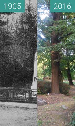 Image avant-après de Schiller Denkmal entre 1905 et 2016