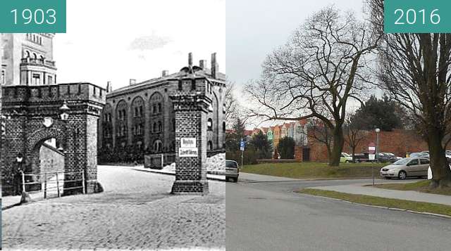 Vorher-Nachher-Bild von Bahnhofsthor zwischen 1903 und 2016