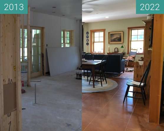 Before-and-after picture of Living Area 2013 to 2022 between 2013-Jul-20 and 2022-Jul-20